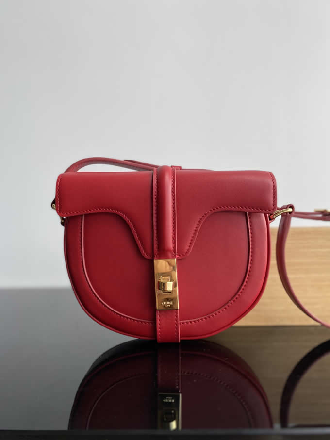 Replica New Cheap Top Quality Celine Red Ebesace Shoulder Crossbody Bag